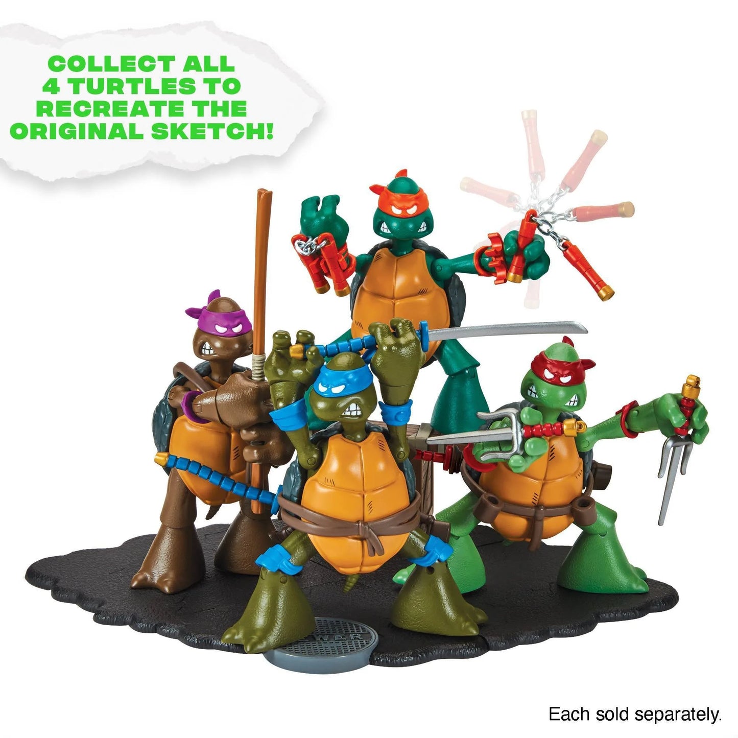40th Years of Teenage Mutant Ninja Turtles Original Sketch Raphael Action Figure