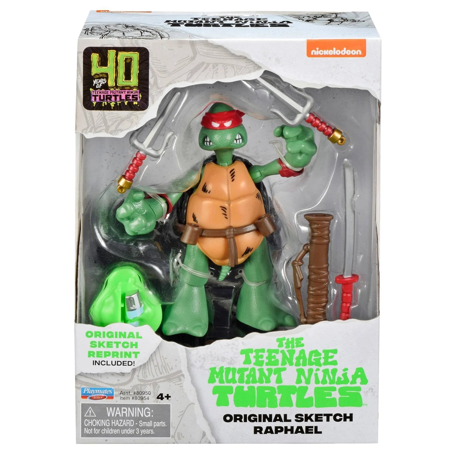 40th Years of Teenage Mutant Ninja Turtles Original Sketch Raphael Action Figure