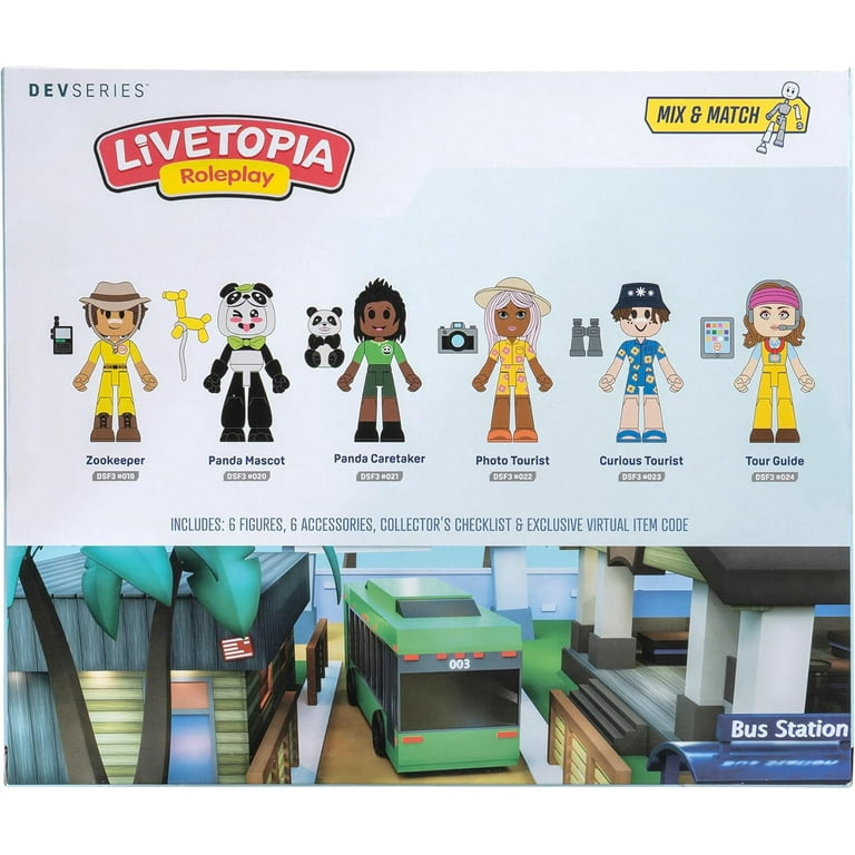 DevSeries Livetopia Roleplay Day at the Zoo Pack Playset with 6 Mix-and-Match Action Figures