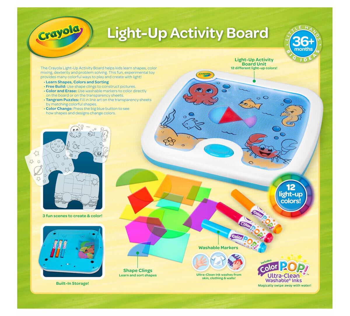Crayola Light Up Activity Board, Sensory Light Box, Light Up Coloring Board,