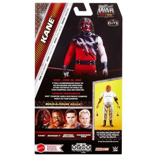 WWE Monday Night War Elite Collection Kane Action Figure with Build-a-Golga Figure, & Accessories