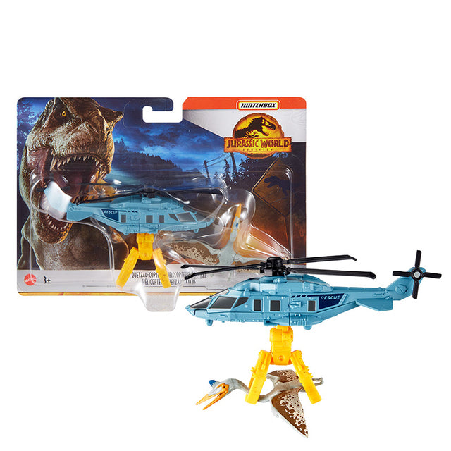 Jurassic World Dominion Quetzal-Copter Matchbox Transporter Dino Figure