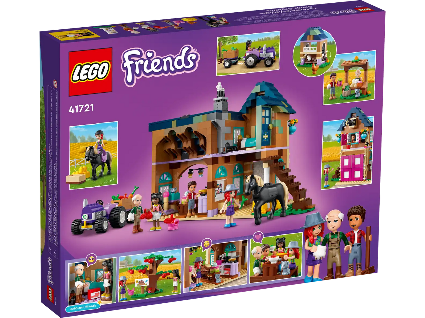 LEGO Friends Organic Farm House Set with Toy Horse, Stable, Tractor and Trailer plus Animal Figures #41721
