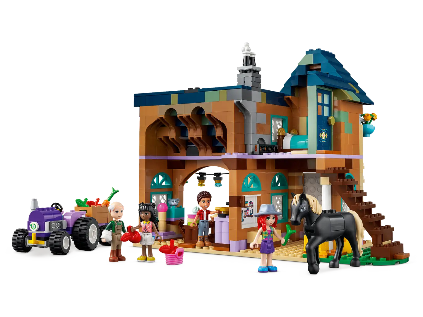 LEGO Friends Organic Farm House Set with Toy Horse, Stable, Tractor and Trailer plus Animal Figures #41721