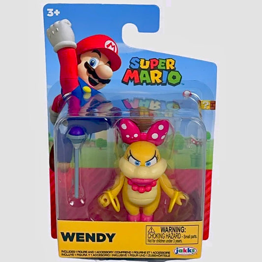 World of Nintendo Super Mario Wendy with Magic Wand Mini Figure