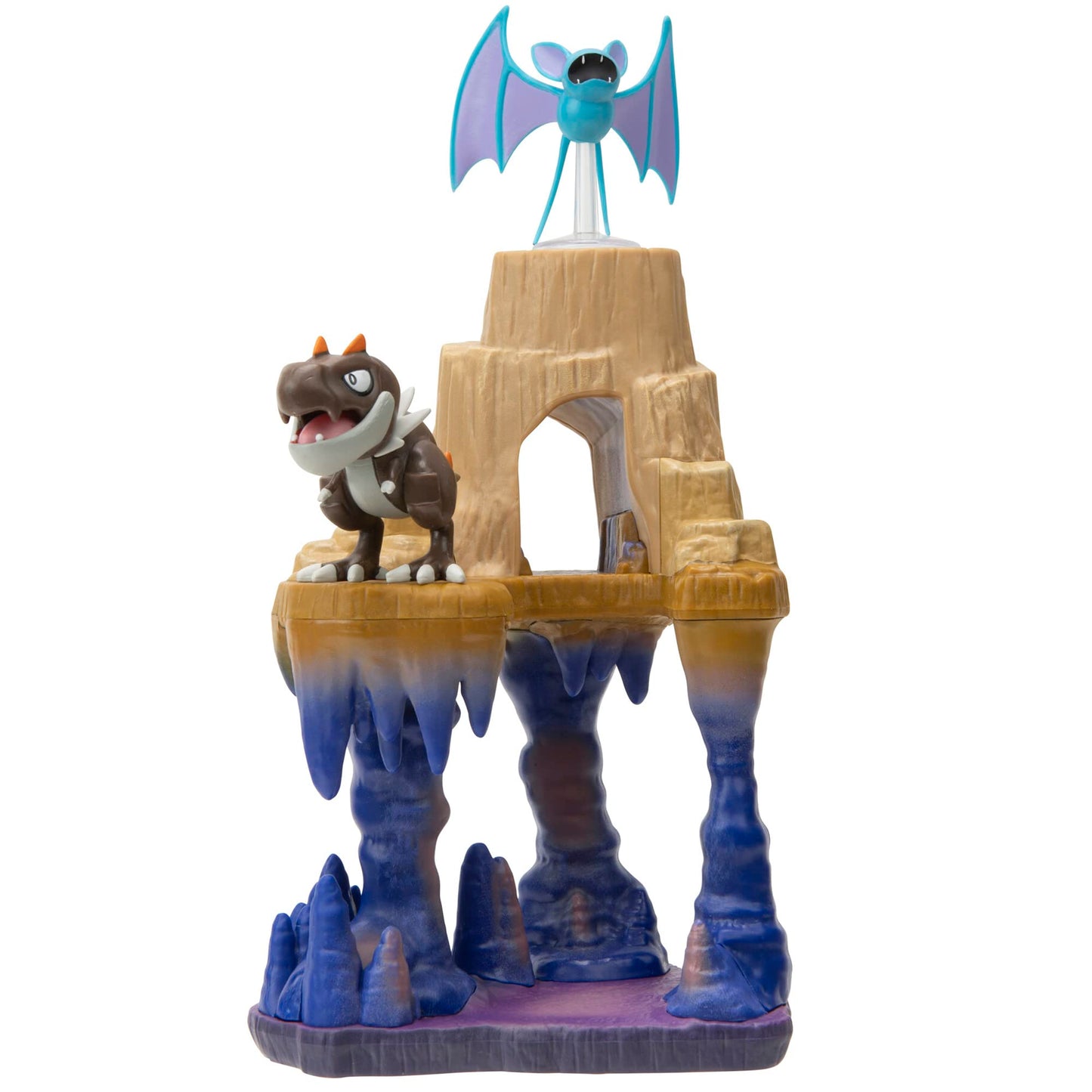 Pokémon Select Mountain Cave Environment - Multi-Level Display Set with 2-Inch Tyrunt and Zubat Battle Figures
