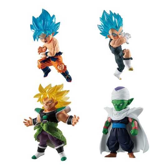 Dragon Ball Super Adverge 2" Figures Box Set 3 - Super Saiyan Blue Goku, Super Saiyan Blue Vegeta, Super Saiyan Broly, Piccolo, Figures