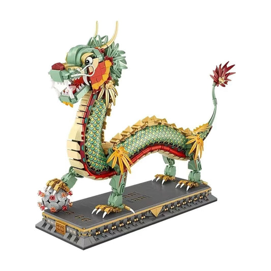 Chinese Dragon Mascot Mini Building Blocks Kit 1416-PCS