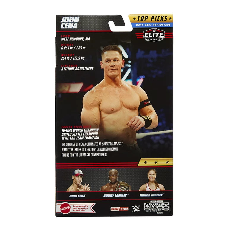 WWE Elite Top Picks John Cena (Mario-Style Shirt) Wave 3 Action Figure