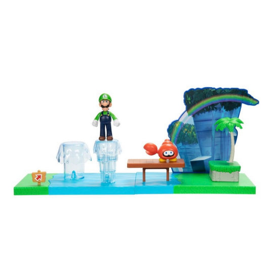 Nintendo Super Mario Sparkling Waters Playset Luigi and Huckit Crab