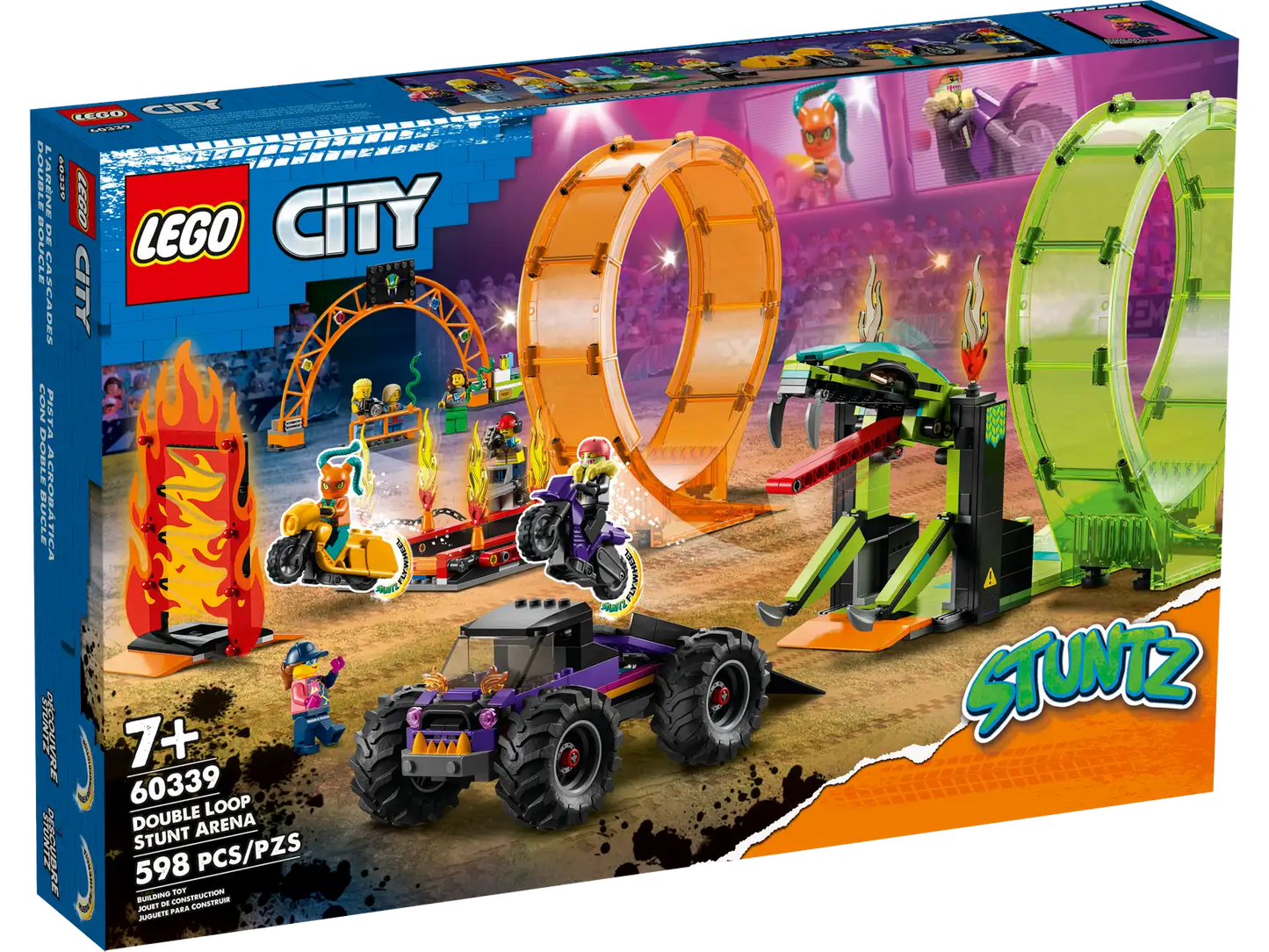 LEGO City Stuntz Double Loop Stunt Arena Building Toy Set #60339