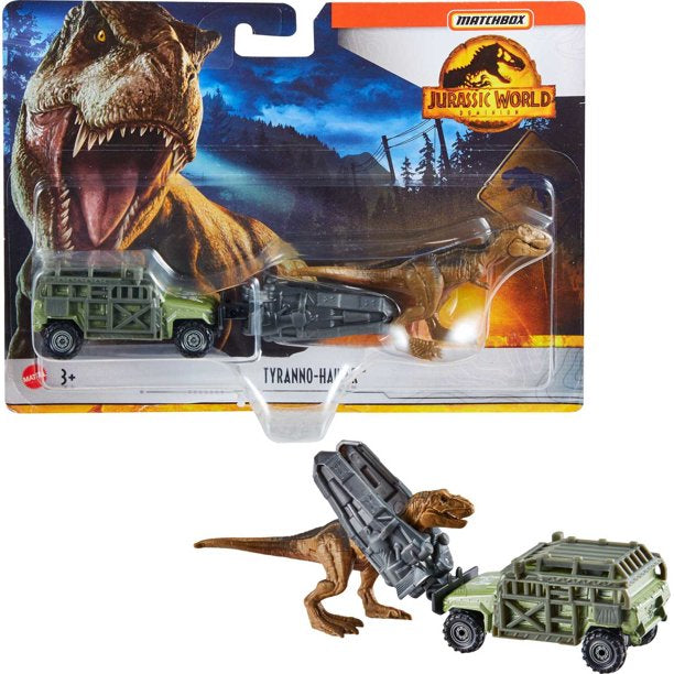 Jurassic World Dominion Tyranno-Hauler Matchbox Transporter Dino Figure