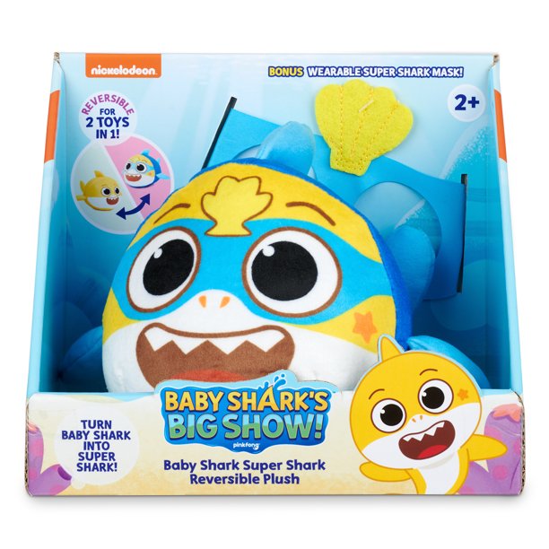 Baby Shark's Big Show! 2-in-1 Reversible Plush Baby Shark & Super Shark