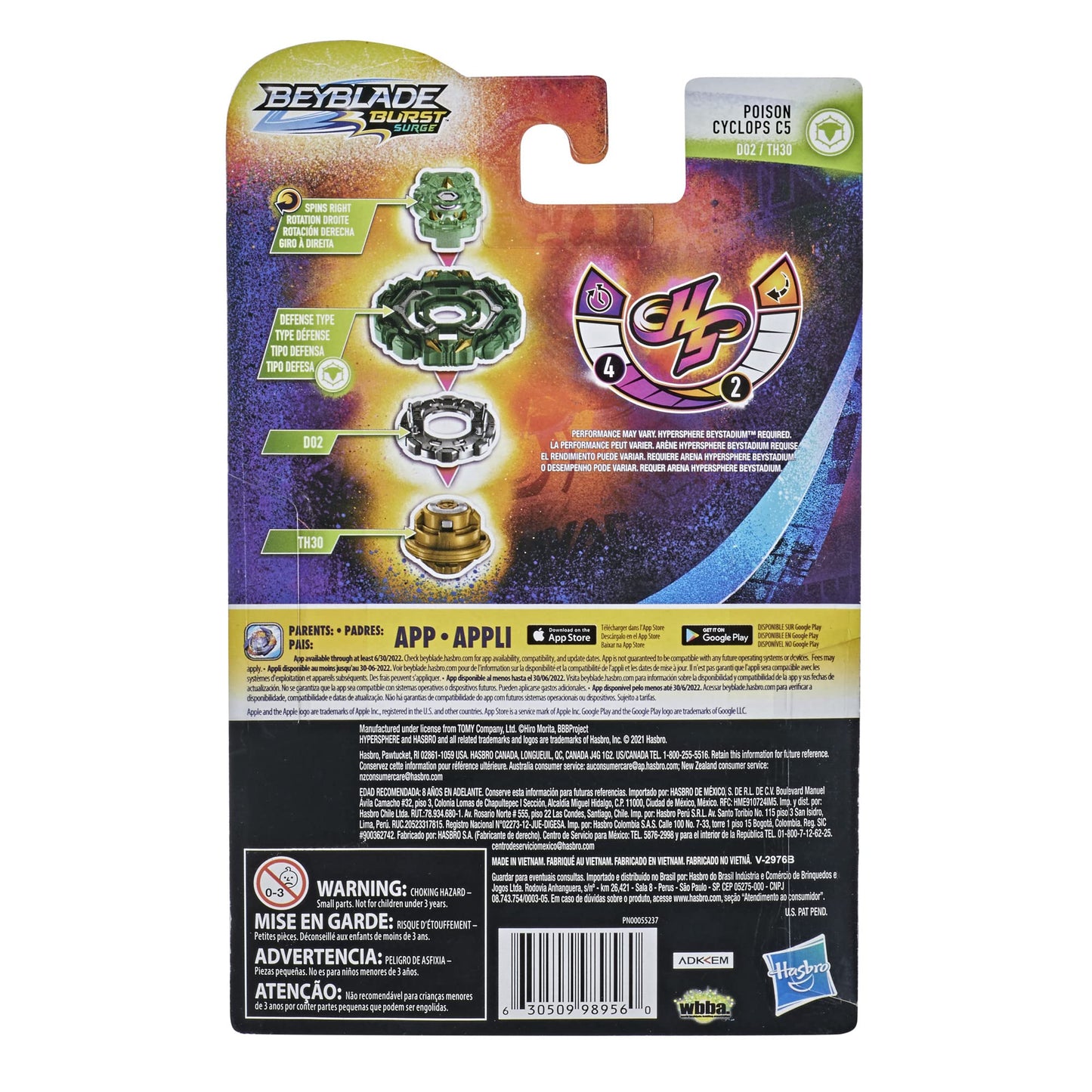 Beyblade Burst Rise Hypersphere Poison Cyclops C5 Starter Pack