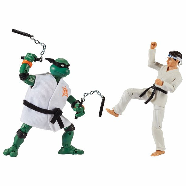 Teenage Mutant Ninja Turtles Michelangelo vs. Daniel LaRusso Action Figures 2-Pack