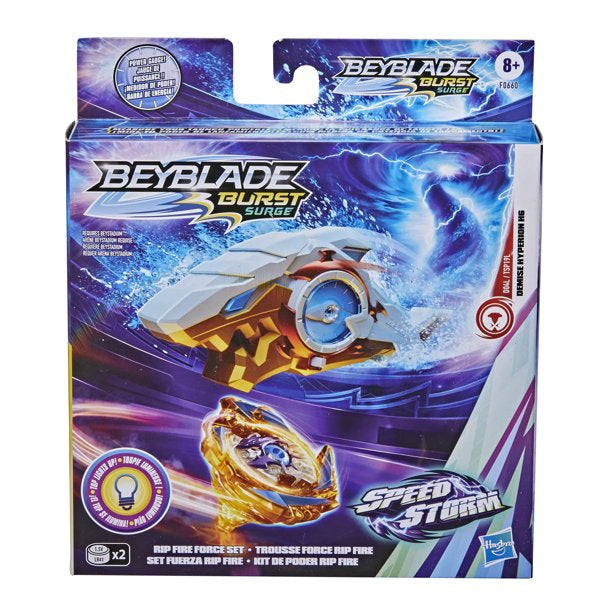 Beyblade Burst Surge Speedstorm Rip Fire Force Set Light-up Battling Tops with Launcher