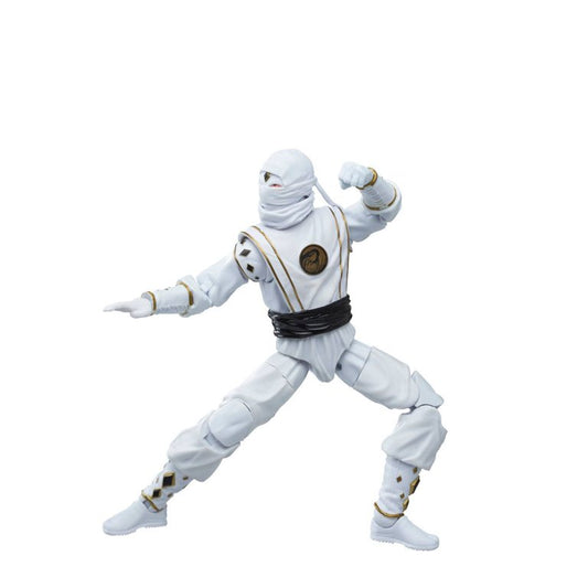 Power Rangers Lightning Collection Mighty Morphin Ninja White Ranger Loose Figure with accessories