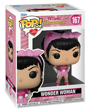Funko Pop Heroes: Breast Cancer Awareness Bombshell Wonder Woman Figure #167