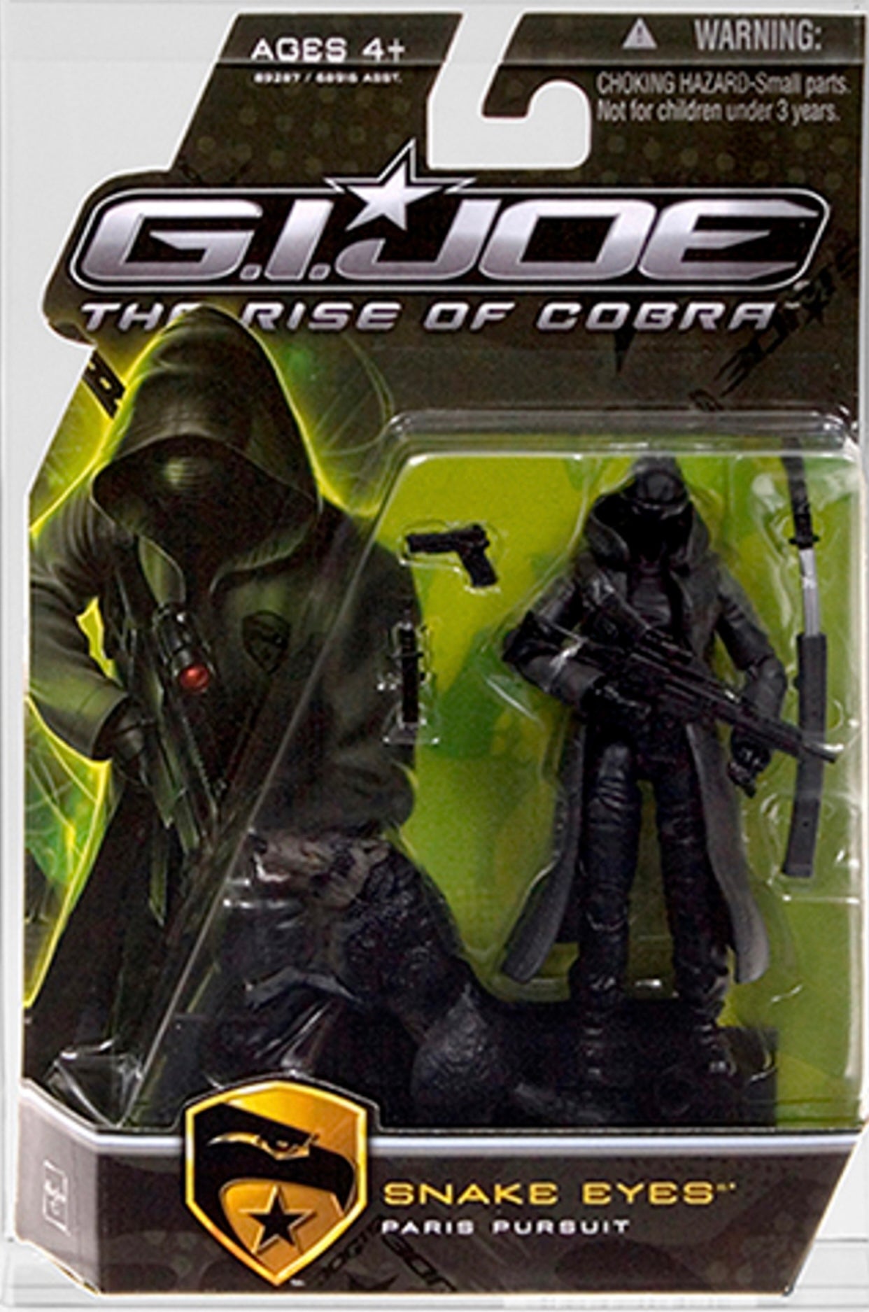 G.I.Joe The Rise of Cobra Snake Eyes Action Figure (Paris Pursuit. Black Timber)