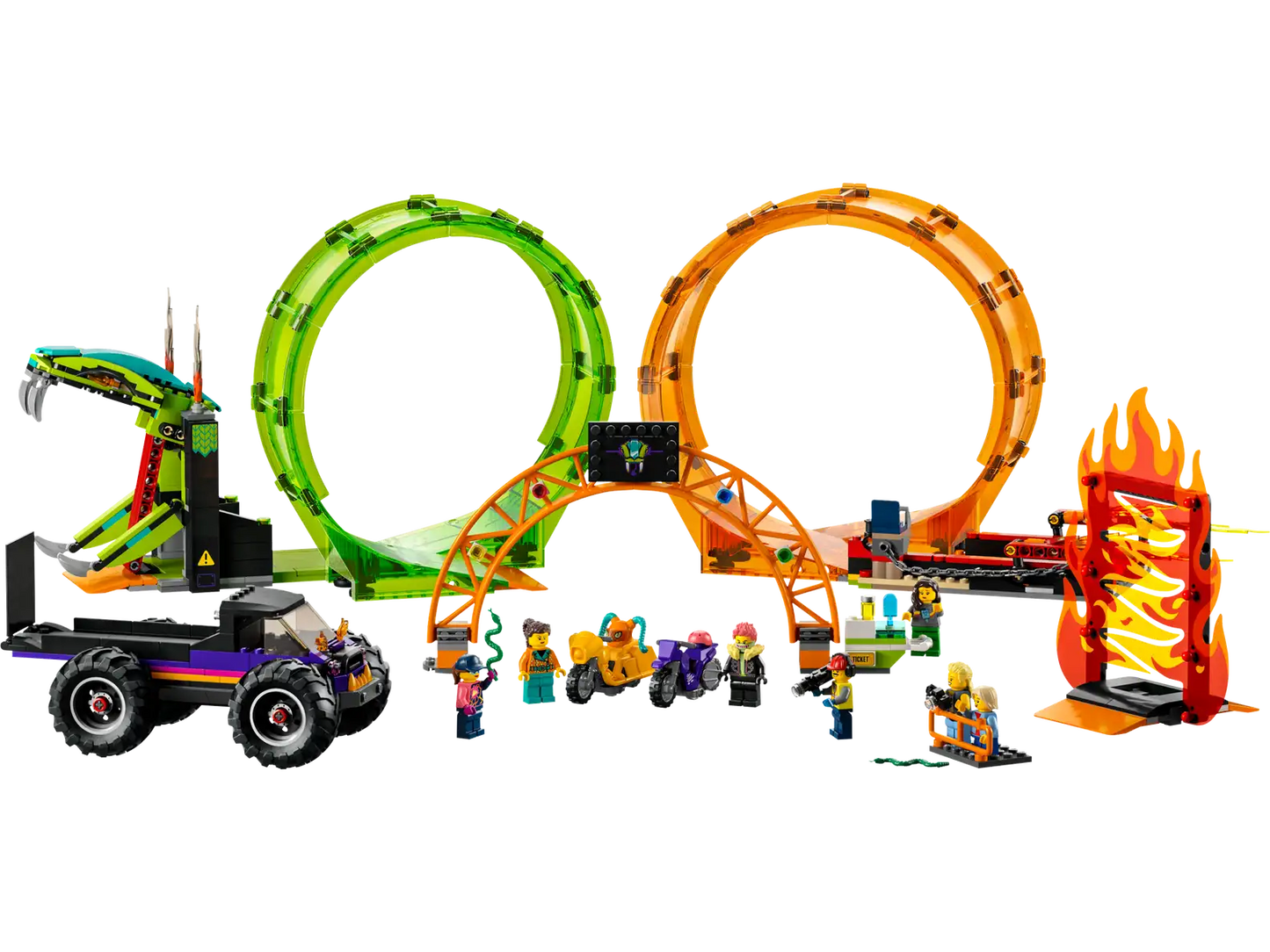 LEGO City Stuntz Double Loop Stunt Arena Building Toy Set #60339