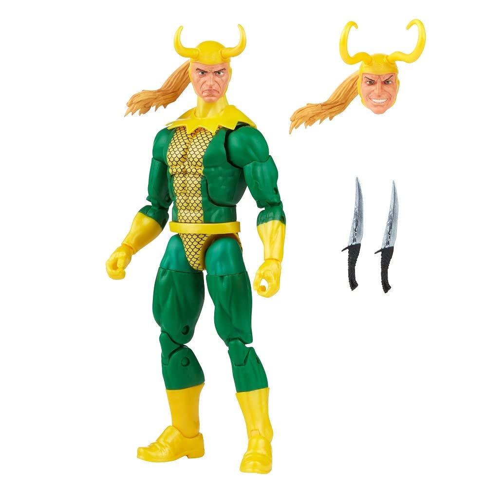 Marvel Legends Series Loki 6-inch Retro Packaging Action Figure 3 Accessories
