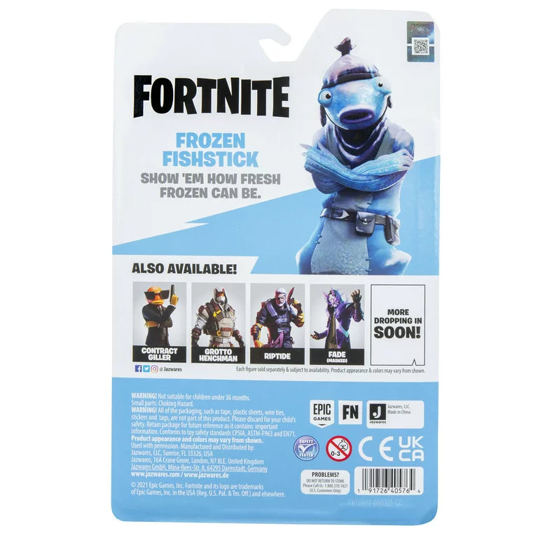 Fortnite Solo Mode Frozen Fishstick 4 inch Action Figure