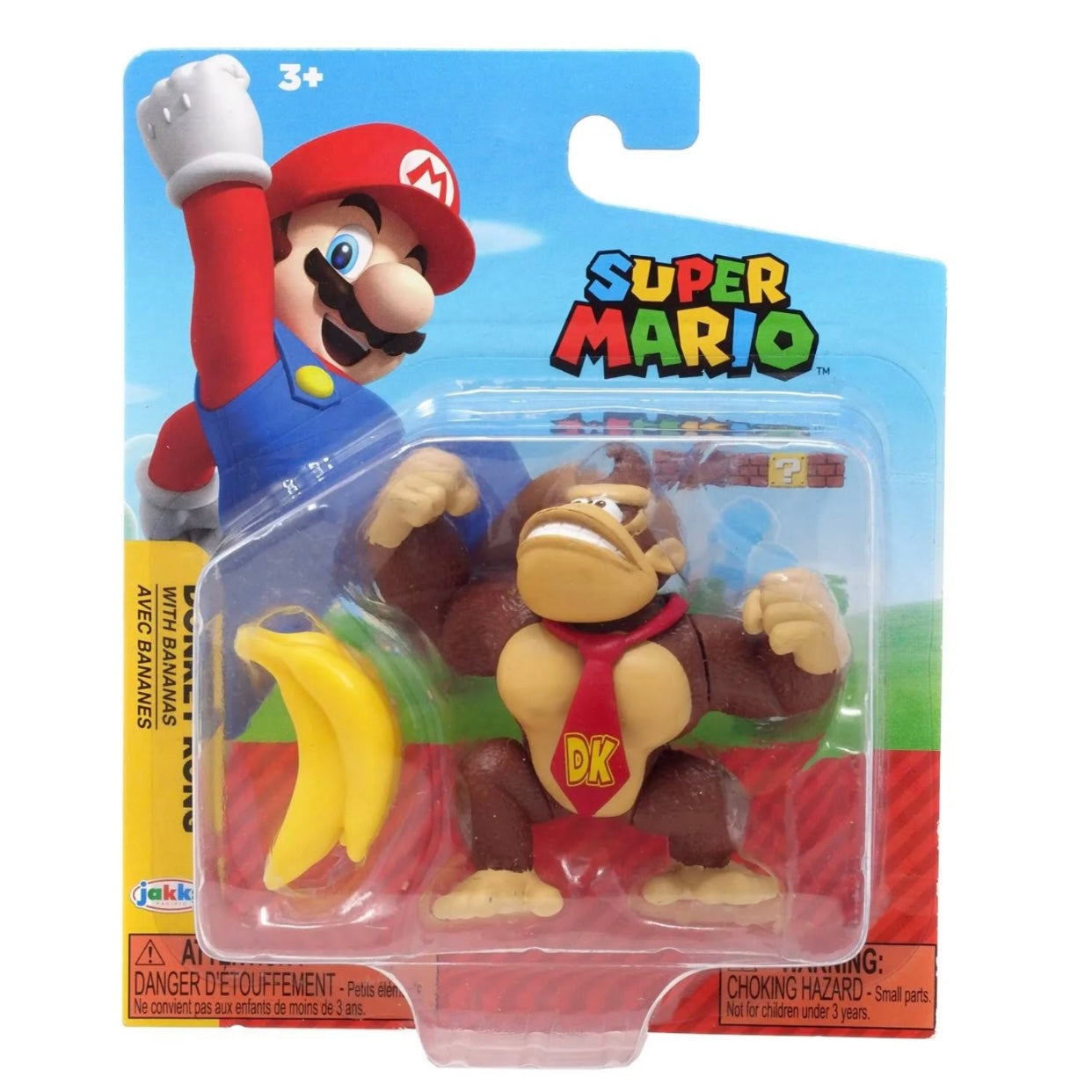 Super Mario Donkey Kong with Bananas Figure Jakks Pacific New 2.5 inch