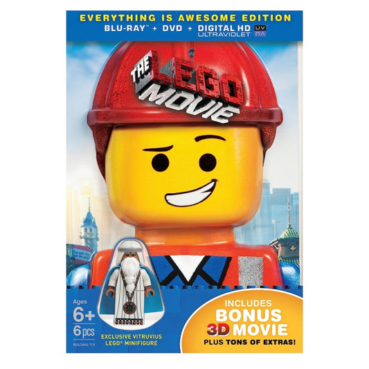 Lego Movie, The (EVERYTHING IS AWESOME EDITION) (Blu-ray + DVD + UltraViolet Combo Pack + Exclusive Minifigure + Exclusive Content + Bonus Blu-ray 3D) [3D Blu-ray]