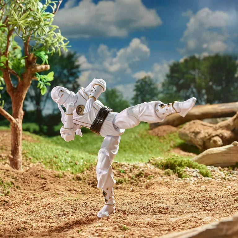 Power Rangers Lightning Collection Mighty Morphin Ninja White Ranger Loose Figure with accessories
