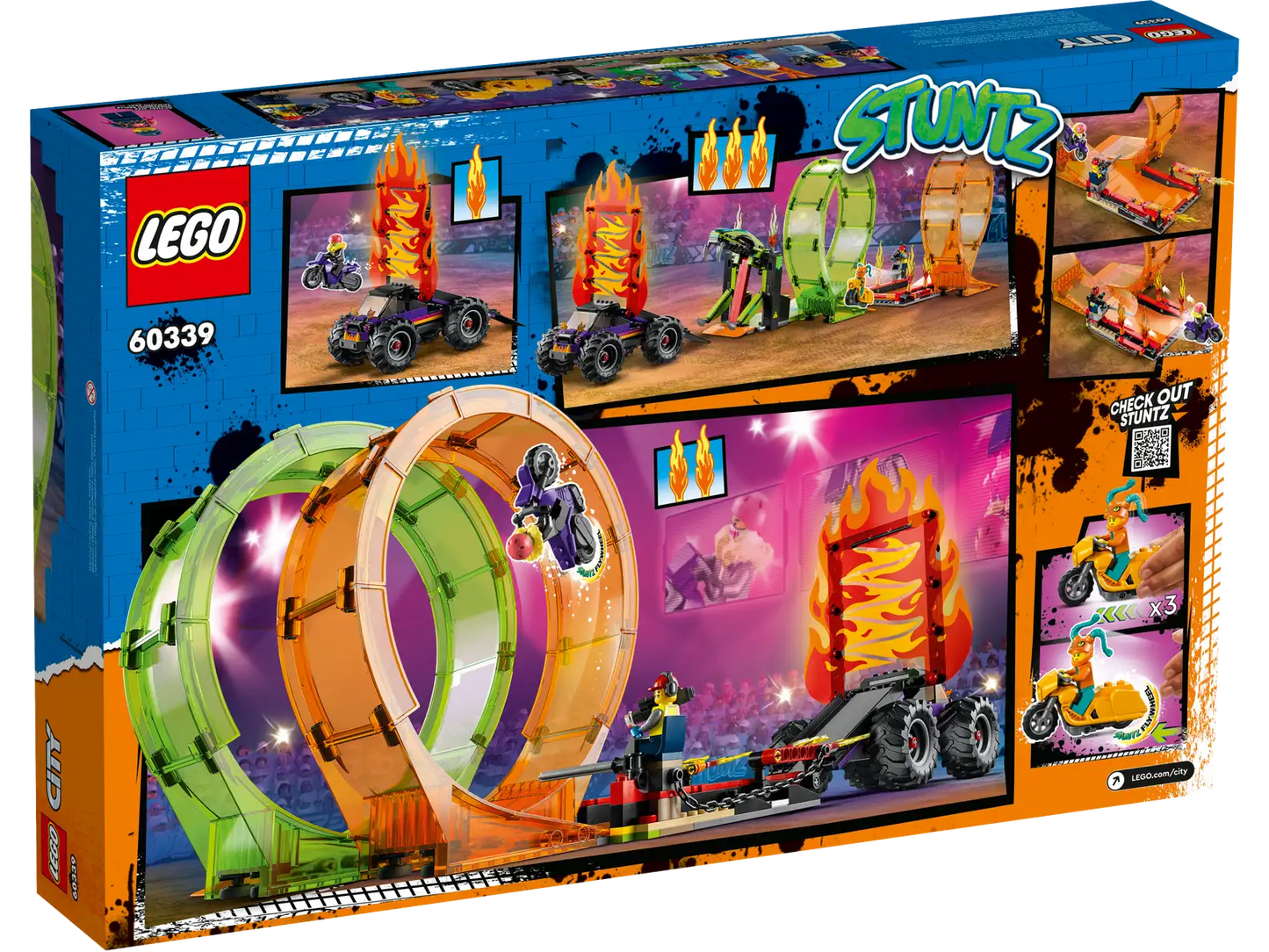 LEGO City Stuntz Double Loop Stunt Arena Building Toy Set #60339