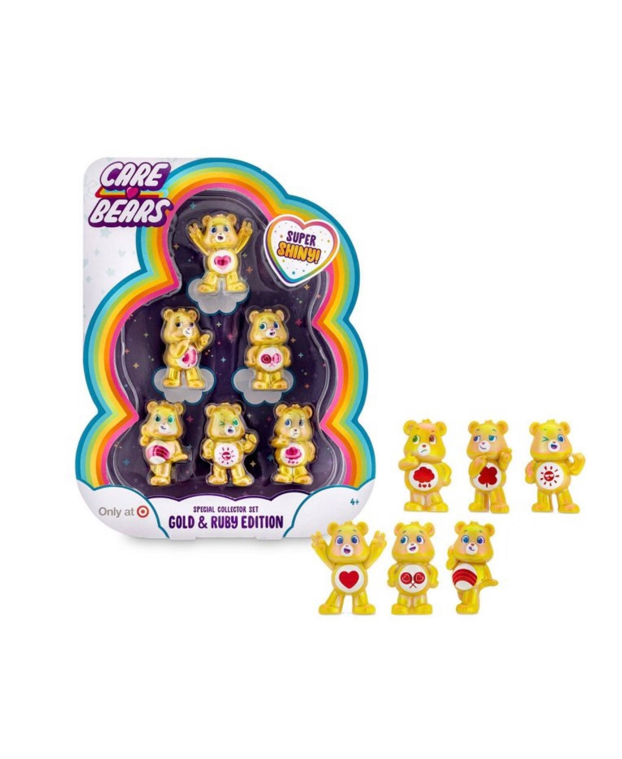 Care Bears 40th Anniversary Target exclusive Gold & Rube Edition Figure 6-Pack