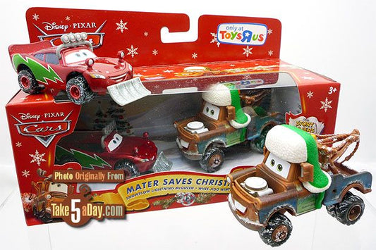 Disney Pixar Cars Toy’sRus Exclusive Story Teller Collection Mater Saves Christmas 2-Pack
