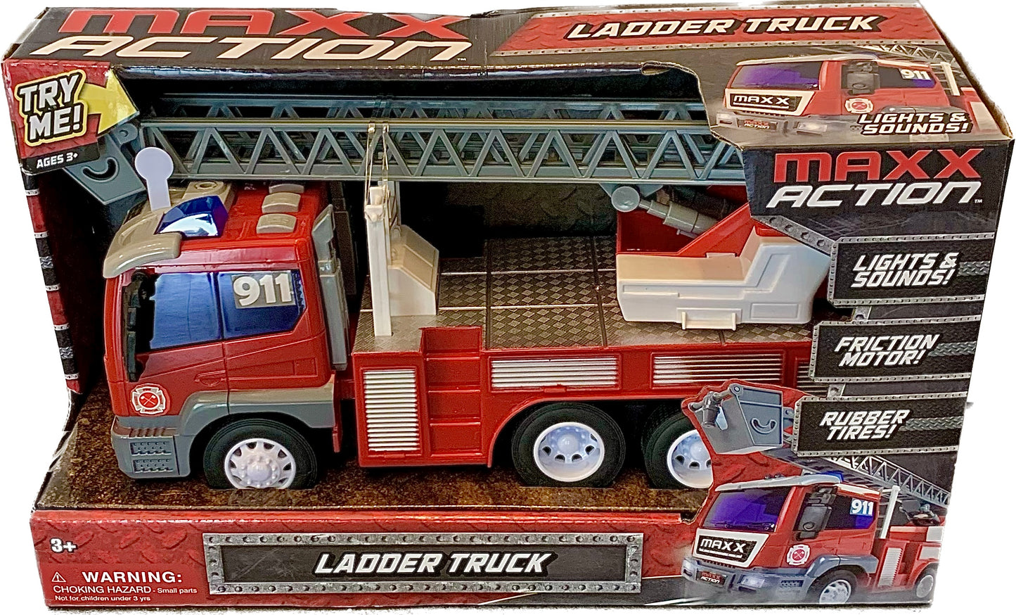 Maxx Action Realistic Lights and Sounds Ladder Trucks - Fire and Rescue Series