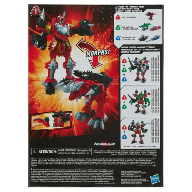 Power Rangers Dino Fury Morphing Robot T-Rex Champion Zord Action Figure Set