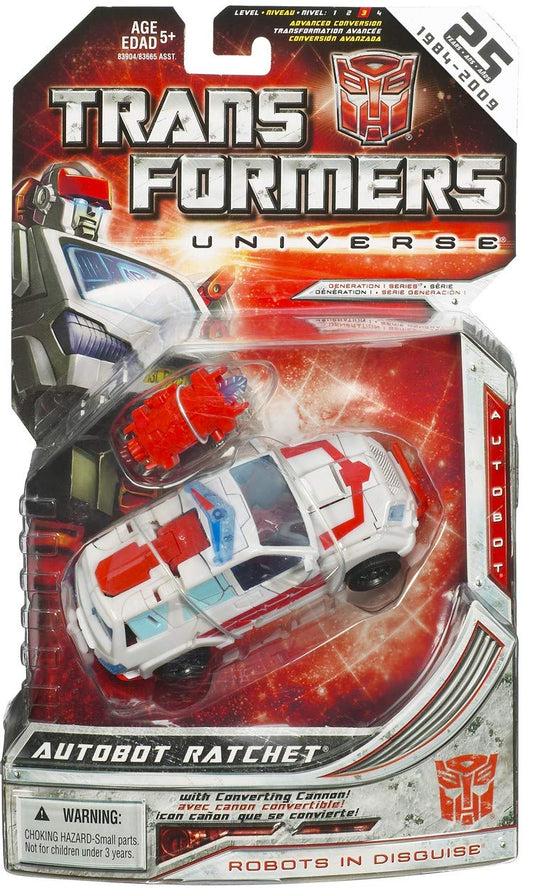 Transformers Universe 25th Anniversary Generation 1 Series Action Figure - Autobot Ratchet with Converting Cannon