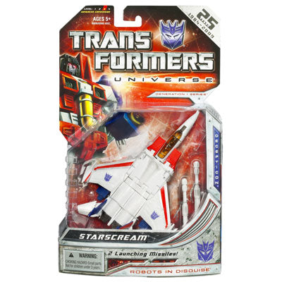 Transformers Universe 25th Anniversary Generation 1 Series Action Figure - Starscream with 2 Launching Missiles