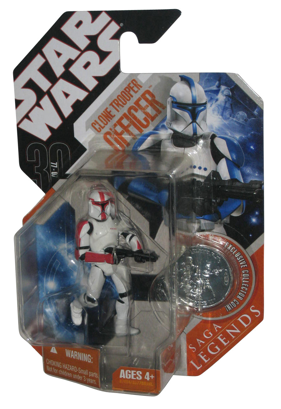 Star Wars 30th Anniversary Saga Legends Clone Trooper Officer Action Figure (Red)