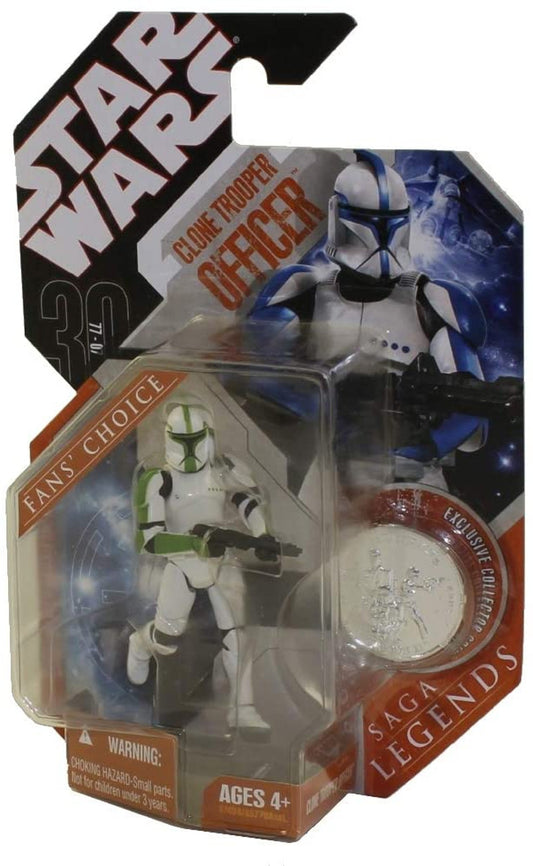 Star Wars 30th Anniversary Saga egends Clone Trooper Officer Action Figure (Green)