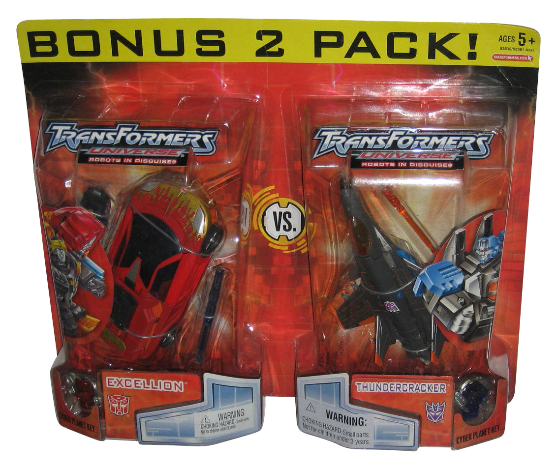 Transformers Universe Excellion&Thundercracker Toy Figure Bonus 2-Pack w/ Cyber Planet Keys