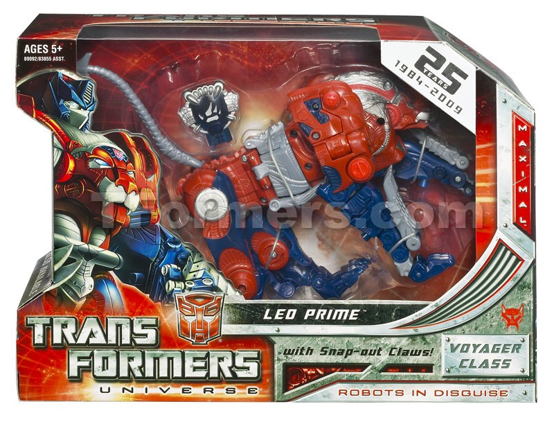 Transformers 25th anniversary Universe Robots In Disguise Leo Prime With Snap-out Claws
