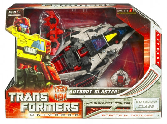 Transformers Universe Robots in Disguise Autobot Blaster with Blockrock Mini-con