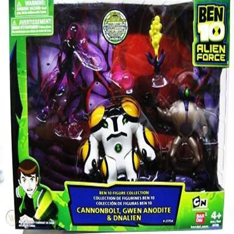 BEN 10 FIGURE TOY SET GWEN ANODITE CANNONBOLT DNALIEN