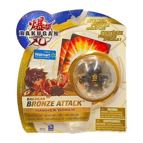 Bakugan Battle Brawlers New Vestroia Character Bakugan Bronze Attack Hammer Gorem