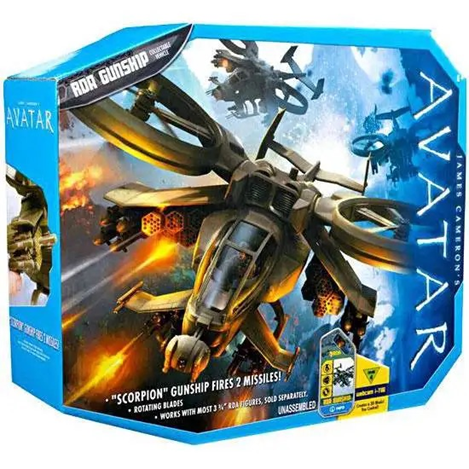 Avatar James Camerons Combat Vehicle RDA Gunship Action Figure Set Scorpion Chopper