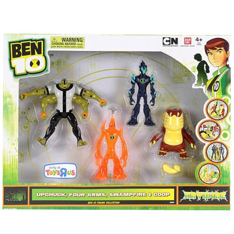 Ben 10 Exclusive 4 Inch Action Figure HAYWIRE 4Pack Upchuck. Four Arms. Swampfire Goop