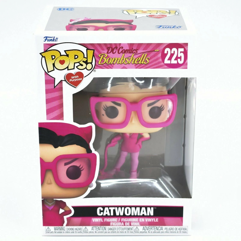 Funko Pop Heroes: Breast Cancer Awareness Bombshell Catwoman Figure #225