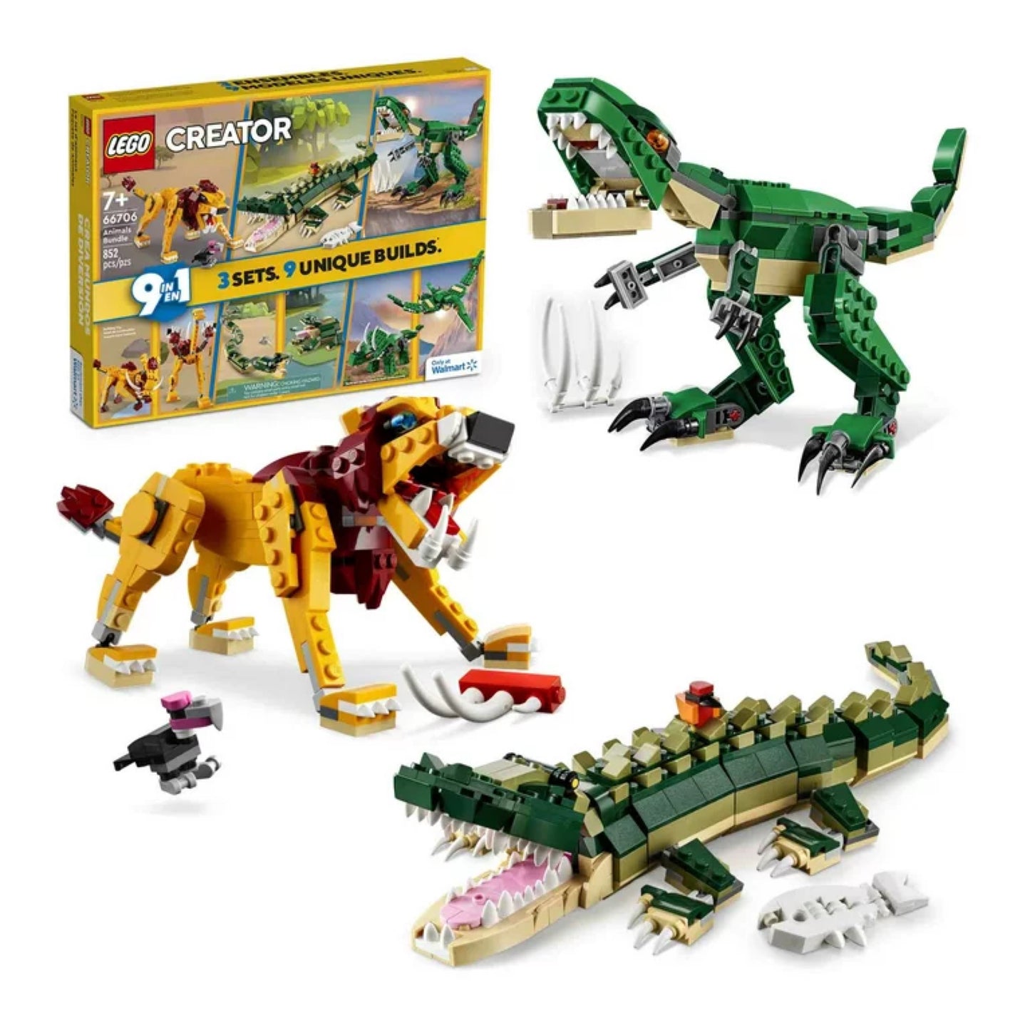 LEGO Creator Animals Bundle Walmart Exclusive includes 3 different 3in1 builds #66706
