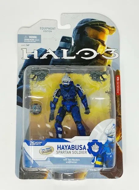 Halo 3 Series 4 Spartan Soldier Hayabusa Exclusive Action Figure [Blue]