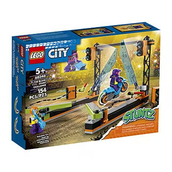 LEGO 60340 City Stuntz The Blade Stunt Challenge Set with Flywheel-Powered Toy Motorbike and 2 Racer Minifigures