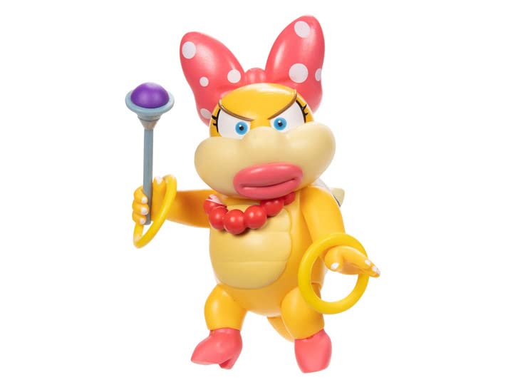 Super Mario World of Nintendo 4” Wendy Koopa with Wand Figure